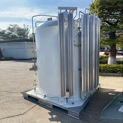 1-5m3 Microbulk Tank Sıvı O2 Kriyojenik Paslanmaz Çelik