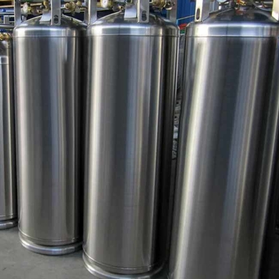 Sıvı Argon Kriyojenik Dewar Silindir Oksijen, 175l Düşük Basınçlı Sıvı Azot Tankı