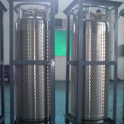 195 Litre Yüksek Basınçlı Sıvı Azot Tankı Paslanmaz Çelik, Sıvı O2 Dewar Silindir
