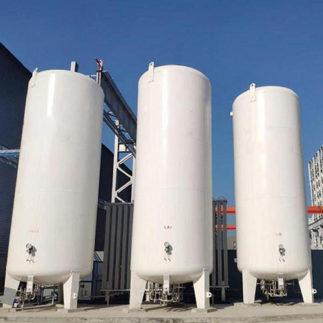 0.8MPa 25m3 Kriyojenik Depolama Tankı 2.16MPa Büyük Sıvı Azot Isı Yalıtımı